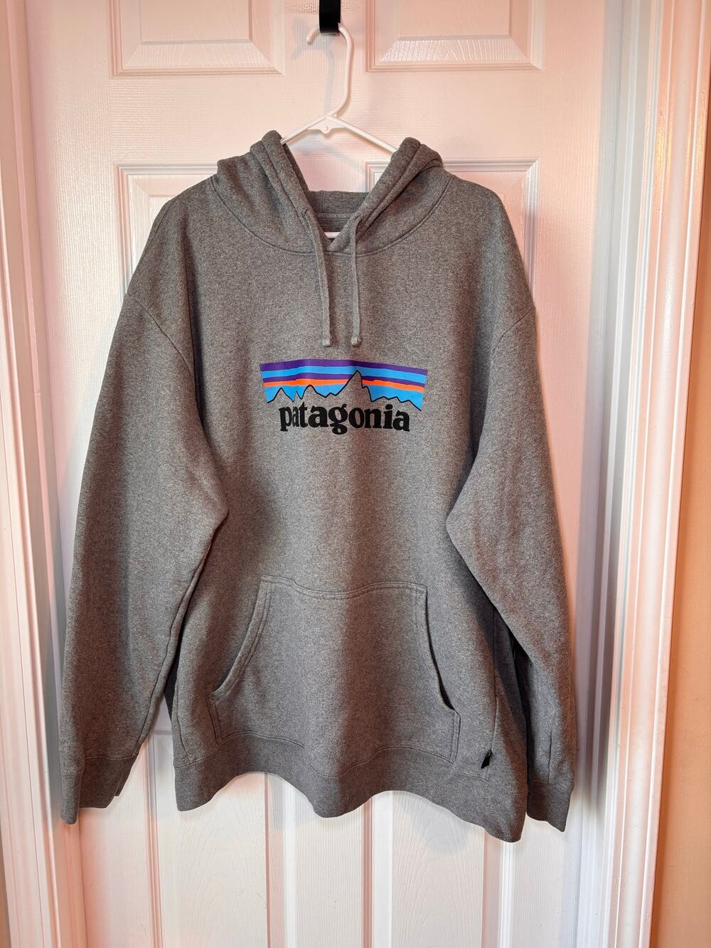 Patagonia Fitz Roy Horizons Logo Gray Pullover Hoodie Men’s 3XL